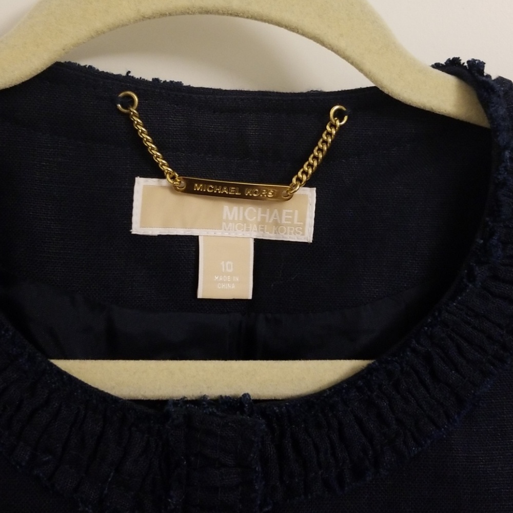 MK navy linen blazer - Picture 2 of 6